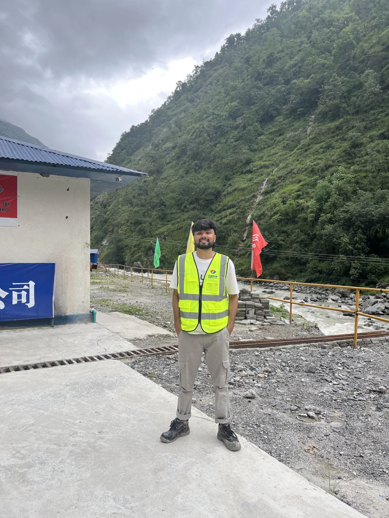 Shital Ghimire at the Tamakoshi V project site in Dolakha, Nepal